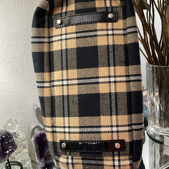 🤎♠️ EUC KATE SPADE NY Soft Wool Shoulder Bag - Neutral checkered Shoulder Bag - Picture 15 of 16